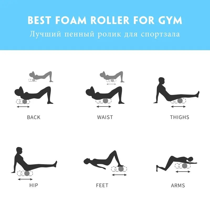 Fitness Foam Roller Set: Yoga Column & Soft Yoga Block