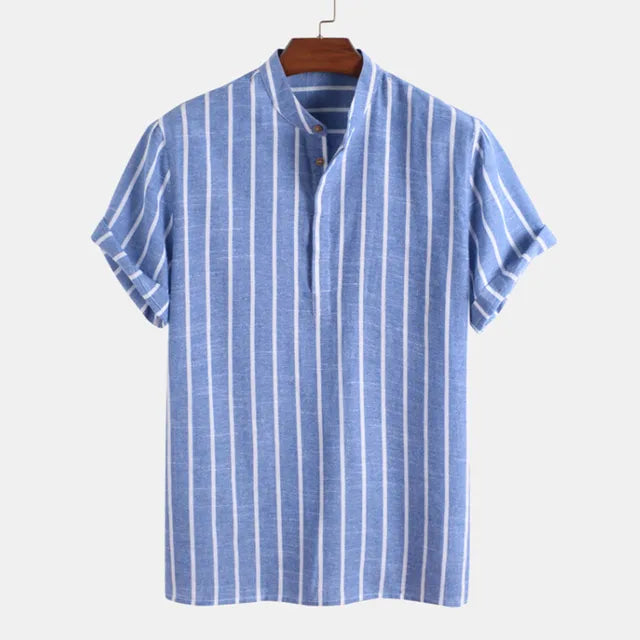 Cotton Linen Shirt Men's Summer