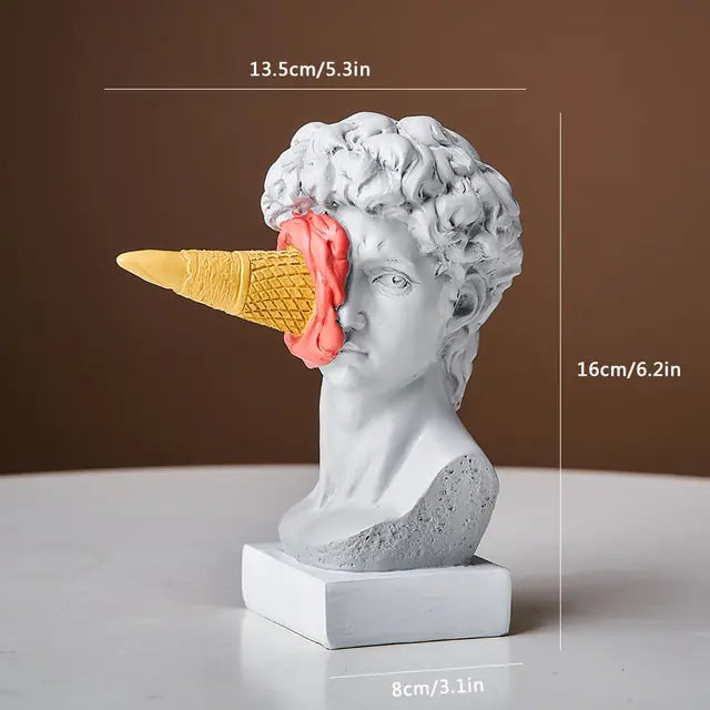 Modern Nordic Ice Cream David Figurine