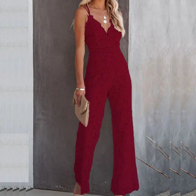 Summer Sleeveless Sling Party Jumpsuit